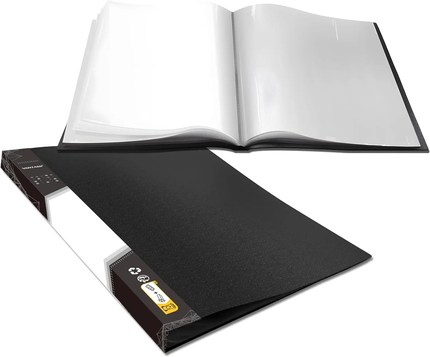 

40 Clear Pocket Art Portfolio Folder, Holds 80 Pages, 11x17 inch, Durable PP
