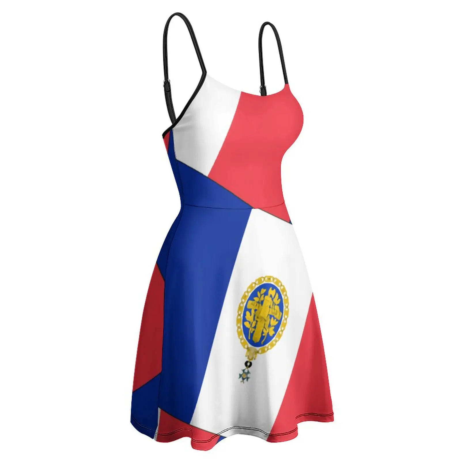 Exotic  Woman's Dress The Dress French Flag France Women's Sling Dress Novelty  Parties Funny