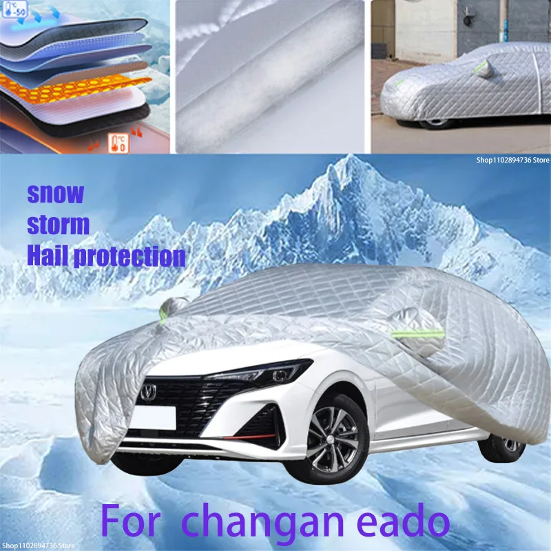 

For changan eado Outdoor Cotton Thickened Awning For Car Anti Hail Protection Snow Covers Sunshade Waterproof Dustproof