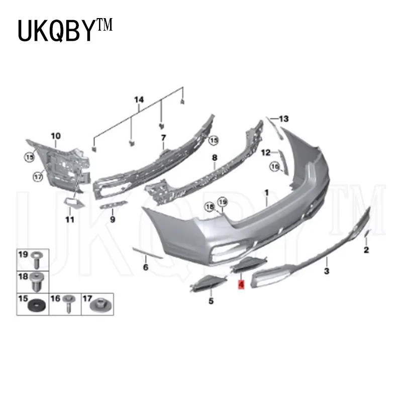 Right side of baffle exhaust tailpipe 7system  G11 G12 730d  51127478353 51127478354