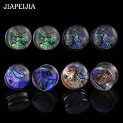 2pcs 6-50mm Multicolor Shell Pattern Ear Plug Tunnels Gauges Ear Stretcher Double Flared Plug Body Piercing Jewelry for Women Me