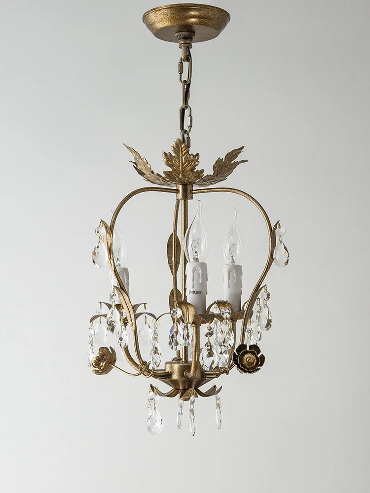 American country chandelier bedroom bedside lamp aisle balcony entrance lamp retro cloakroom crystal small dining room lamp