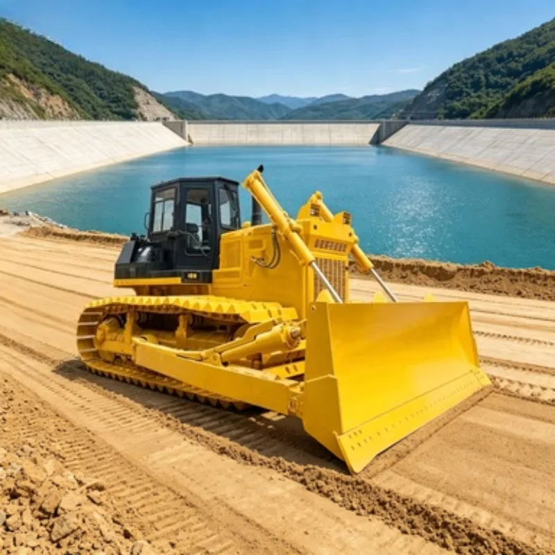 Powerful Tracked Dozer Bulldozer Machine Earth Mover 220HP Heavy Dozer Equipment for Mining Quarry Site Use Work