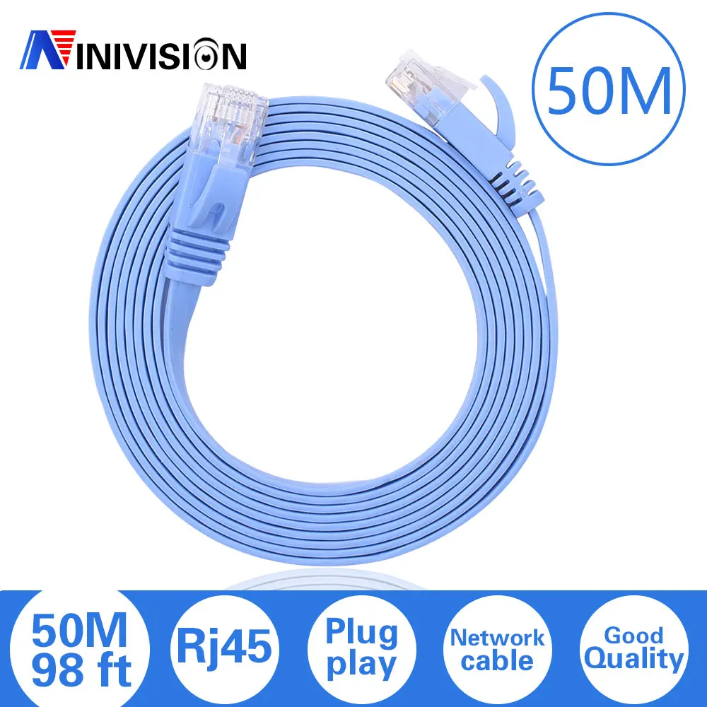 

NINIVISION CAT6e RJ45 Ethernet Cable, Network LAN Cable (patch Cord) Computer Notebook Router Monitoring 50M Rj45 Cable