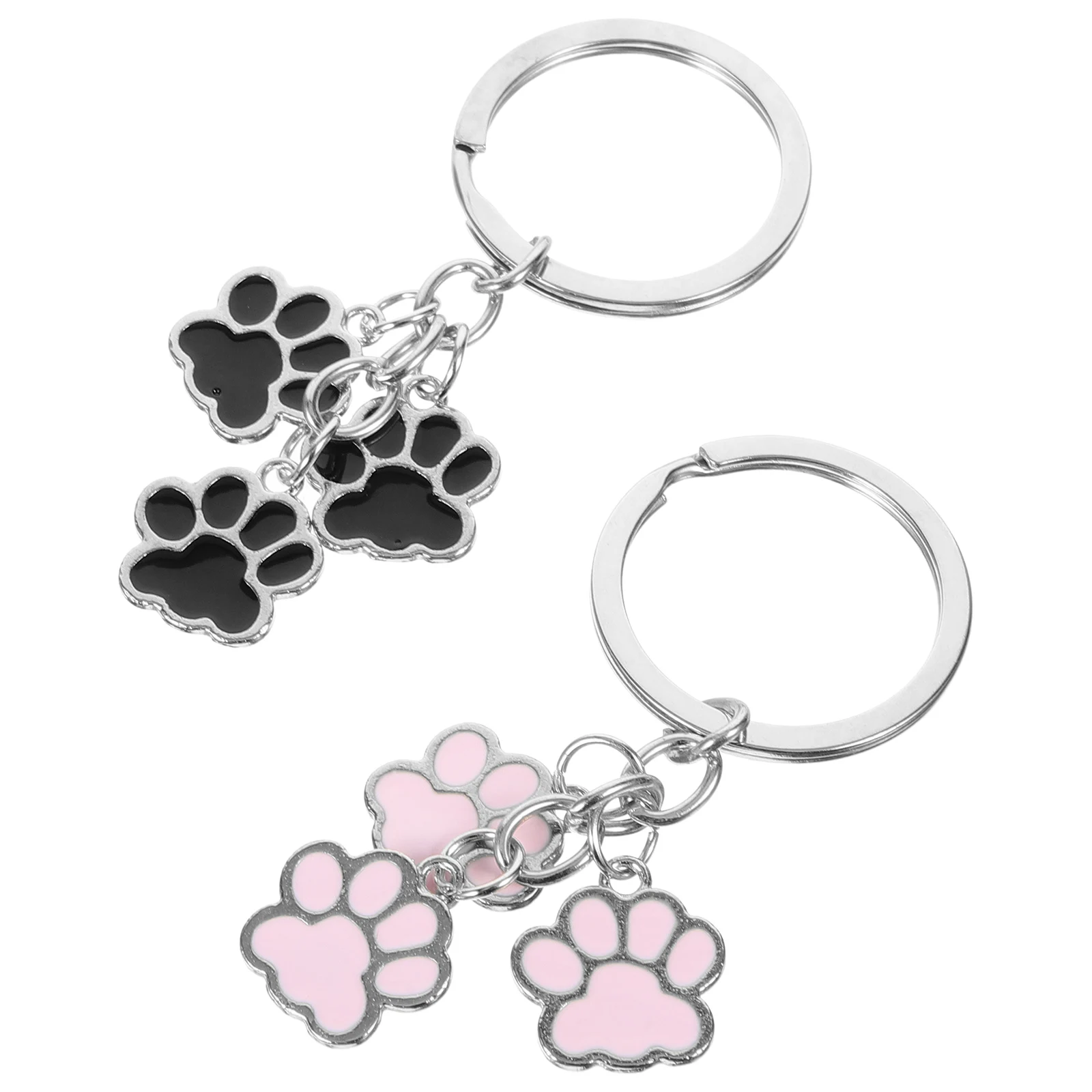 

2Pcs Keychain Mobile Phone Pendant Aesthetic Cartoon Charm Metal Chains Cute Kawaii Dog Claw Design Lightweight Compact Sturdy