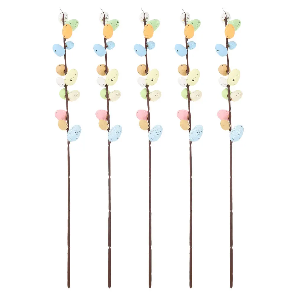 

5Pcs Easter Egg Branches Versatile Decor for Themed Parties Rustic Decor Handmade Garlands Spring Bouquets Centerpieces