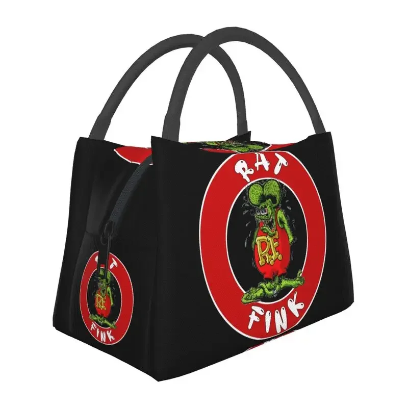 

Custom Rat Fink Animation Anime Cartoon Lunch Bag Women Thermal Cooler Insulated Box for Office Travel