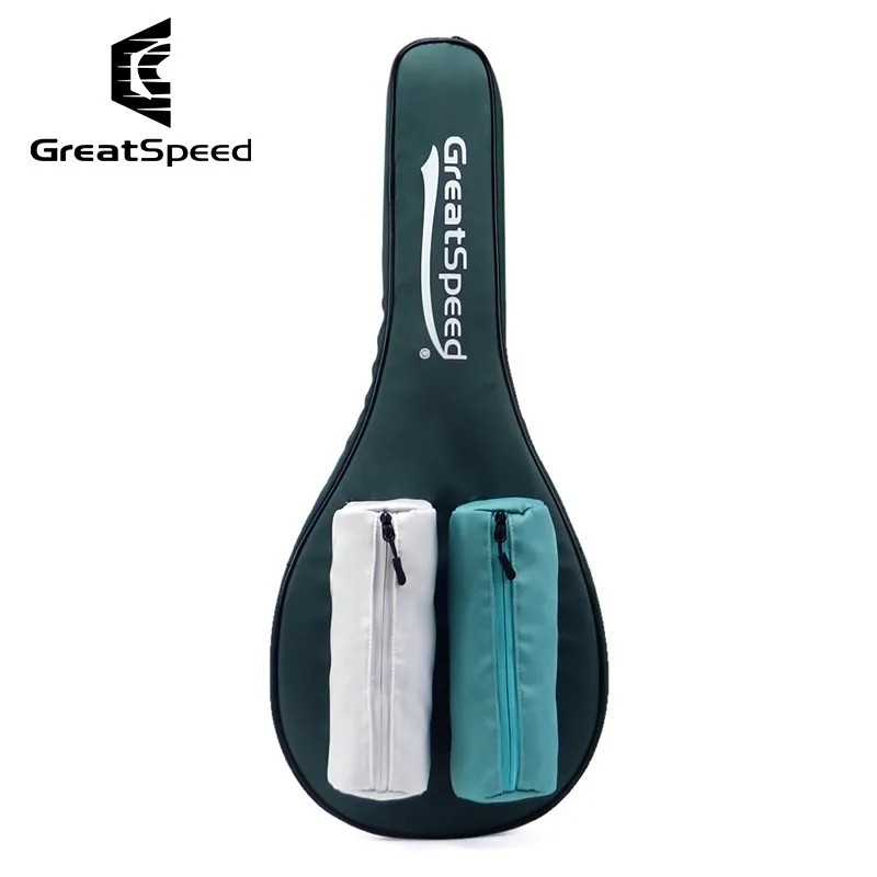 Greatspeed Single Tennis Racket Cover Tennis Racket Badminton Racket Bag Protective Sleeve with Ball Bag Waterproof Shoulder Bag