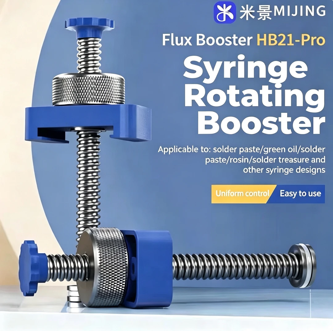 Mijing HB21 PRO Metal Flux Mate Syringe Needle Type Rotary Screw Booster ABS Buckle Alloy Material For Mobile Phone Repair