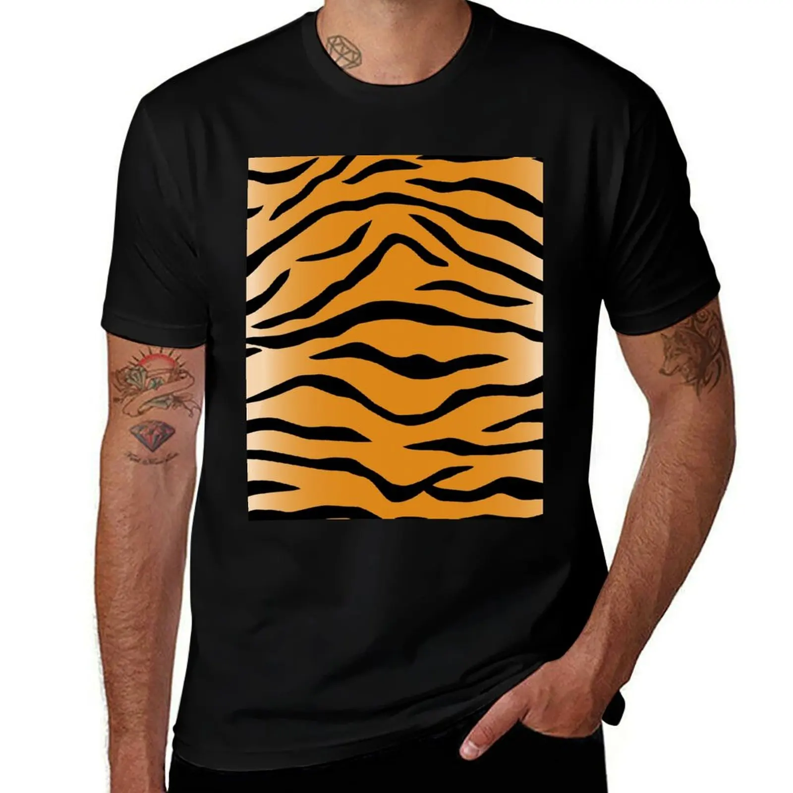 

Tiger Stripes T-Shirt man graphic t shirt graphic t shirts for man man t shirts cotton T-shirt