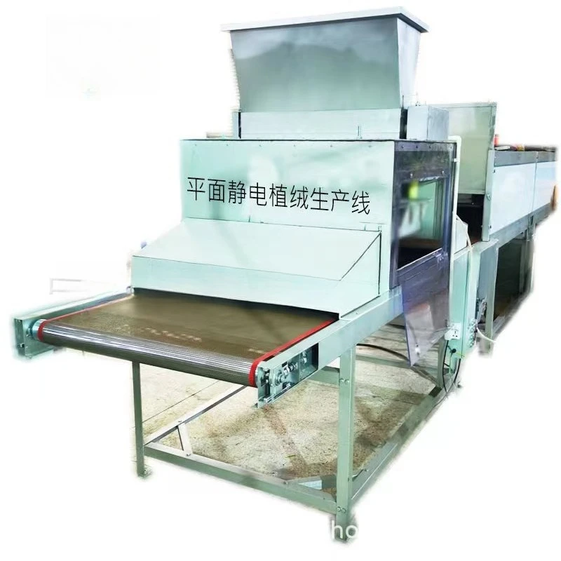 Flat electrostatic flocking equipment, automatic electrostatic flocking wire, sheet electrostatic flocking equipment, electrosta