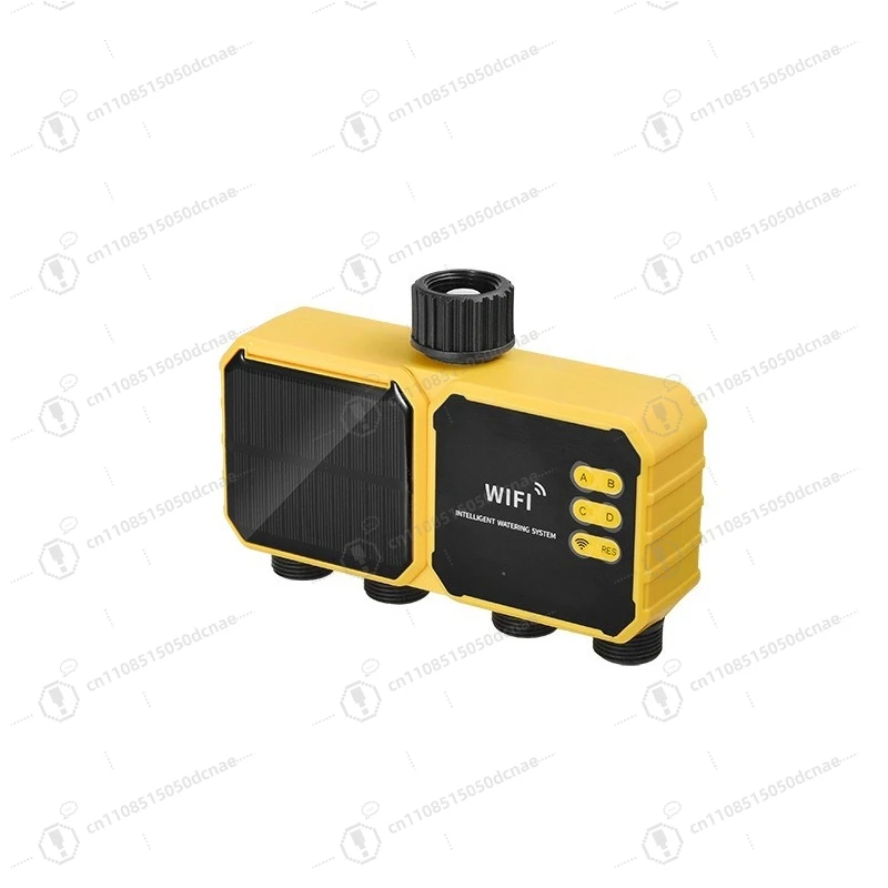 WiFi Smart Irrigation Controller Automatic Solar Drip Watering Timer 4 Zone for Garden Patio
