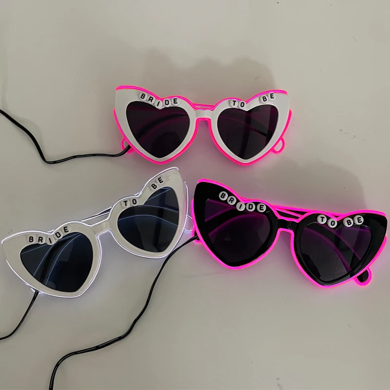 LED-Brille, nur verheiratet, Hochzeit, Braut, Überraschungsgeschenk, Paar-Brille, Souvenirs, leuchtende Herz-Brille, verheiratete Sonnenbrille – Detail 37
