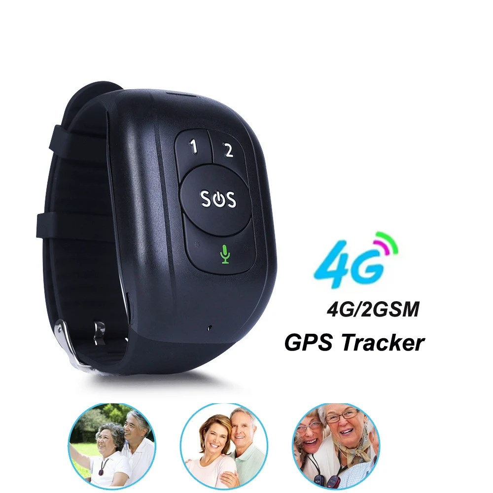 

4G LTE GPS-слет-браслет Часы V48 Аварийная сигнализация GPS-слежение Монитор сердечного ритма и артериального давления Кнопка SOS