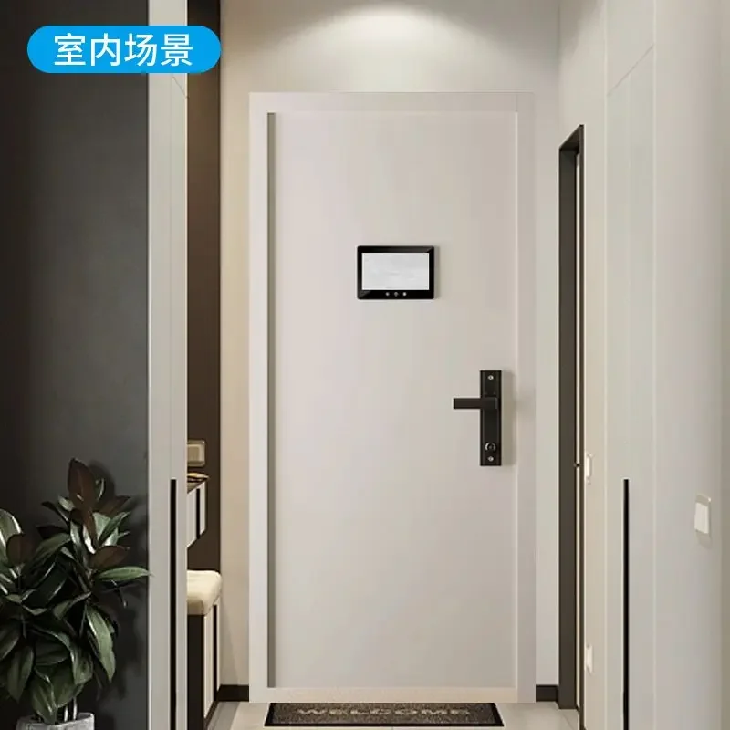 Cream wind French security door, white entrance door for home use