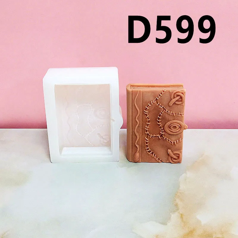 

The Origin of Book Candle Silicone Mold Gypsum form Carving Art Aromatherapy Plaster Home Decoration Mold Gift Handmade