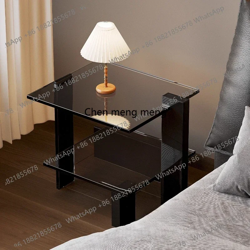 

Z136 Acrylic minimalist edge sofa bedroom bedside table storage modern minimalist coffee table