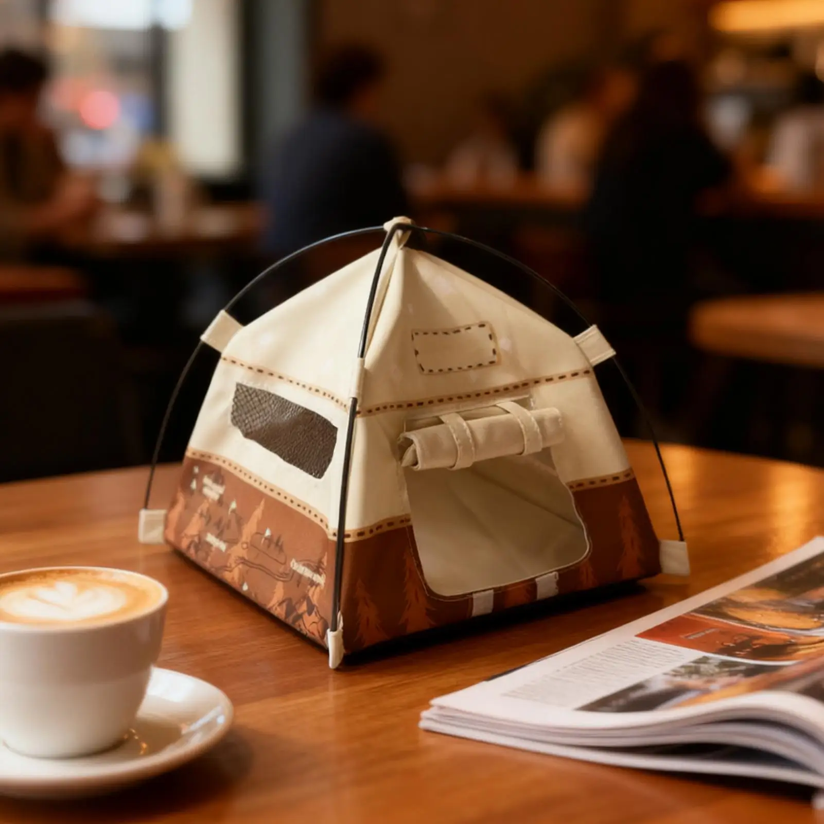 خيمة صغيرة بمقياس 1:12، نموذج خيمة اللعب، ملحقات المشهد المزخرف للأولاد والبنات، عرض الحديقة الخارجية للمنزل