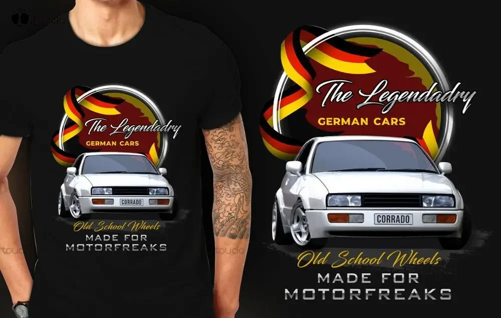 Vol The Legendary German Cars Tees Classic Corrado Old School Wheels T-Shirt Pink Shirt