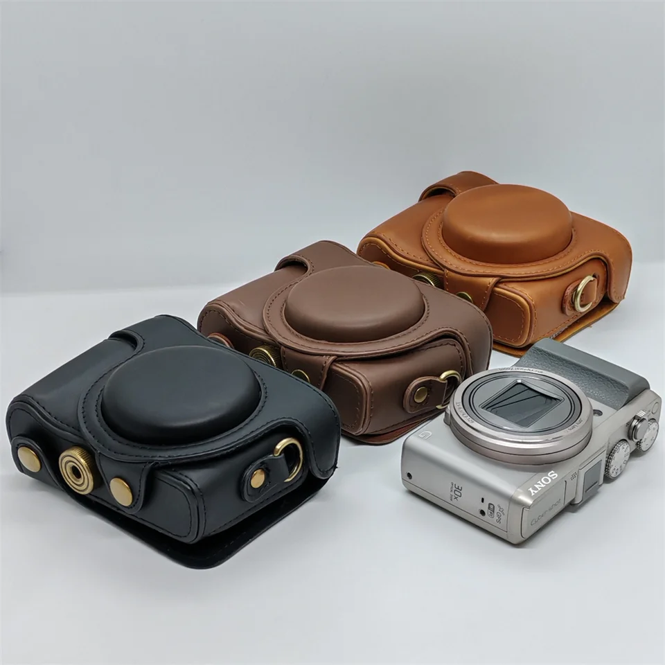 PU Leather Camera Case Bag for Sony Cyber-shot DSC-HX50 HX50V HX60