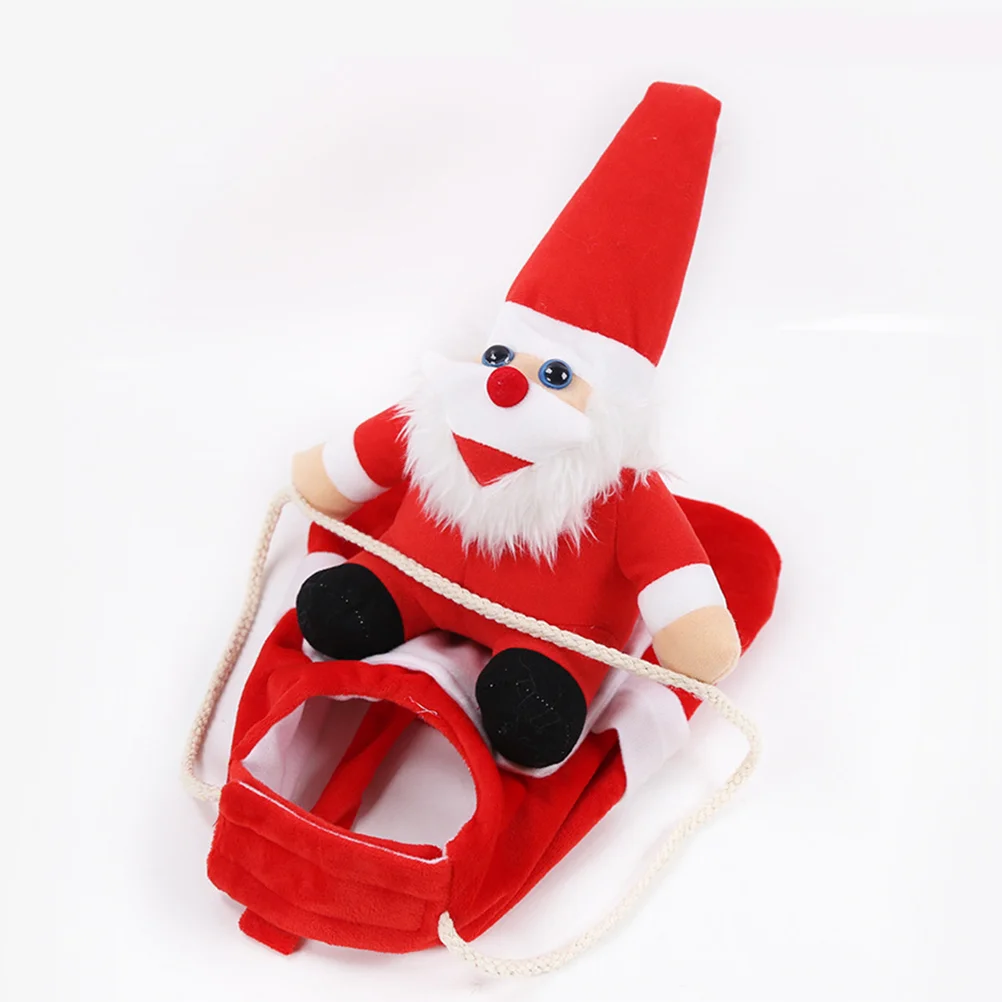 Pet Santa Claus Costume Christmas Riding Suit The Cat Dress Fancy Cosplay for Party Clothes