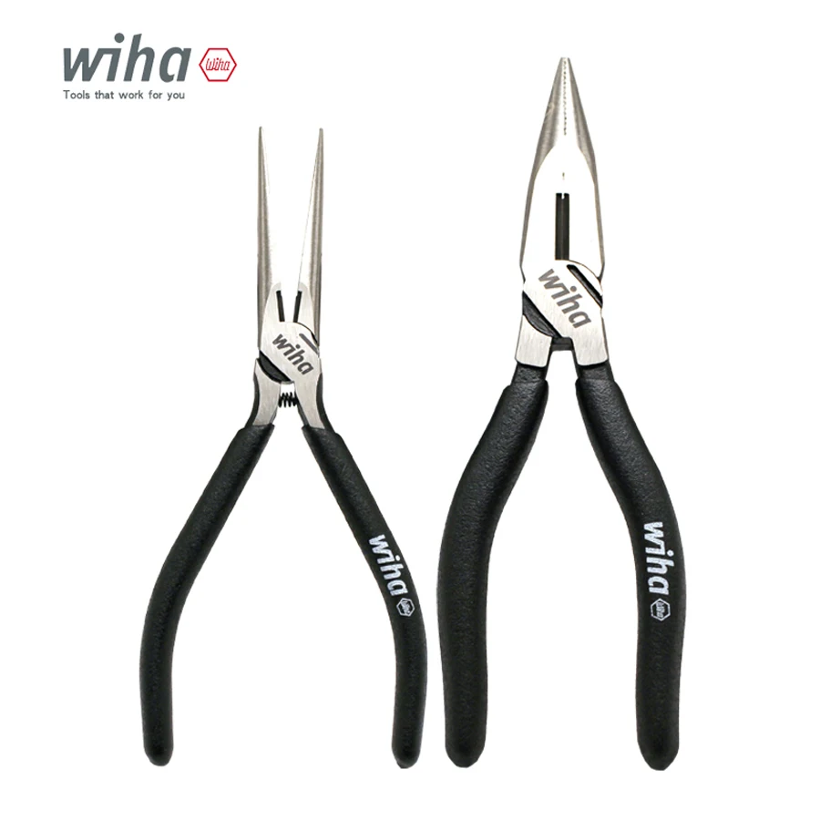 Germany Wiha 6 Inch Long Nose Pliers With Wire Cutter Needle Nose Pliers for Heavy Duty Cutting and Bending NO.43533|45841