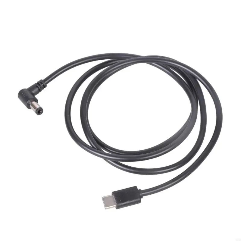 J1HD Flexible USB C 90 Degree Power Cable 5.5x2.5mm 9V 12V 20V For LED Monitor Router Printer