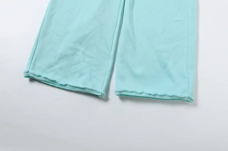JENYAGE Damen 2-teiliges Set, schulterfreies Langarm-Sweatshirt, weich und gemütlich, Jogginghose mit elastischem Bund, lockere Passform, lässiges Loungewear-Set – Detail 10