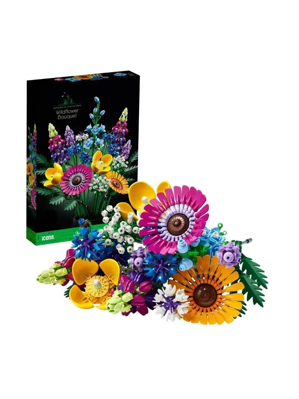 Creatieve nieuwe 'ICONS eeuwige bloemen boeket 10313 bouwsteenset, plant home decor speelgoed meisjes verjaardagscadeaus romantisch speelgoed - afbeelding 2