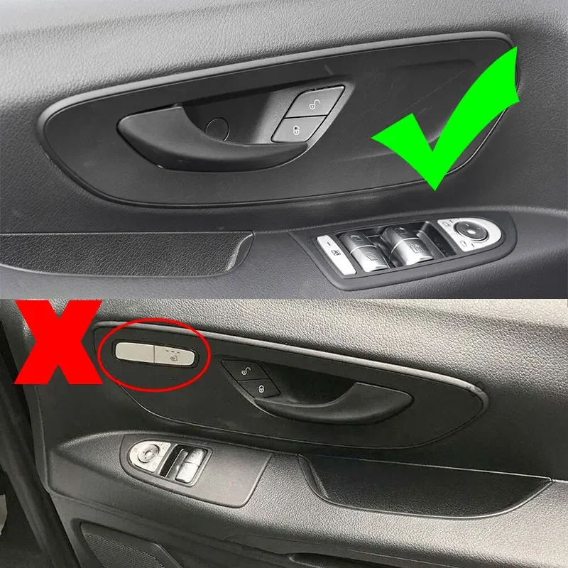 Car Front Interior Door Handle Frame Trim Cover For Mercedes Benz V Class Metris Vito W447 W448 2014-2023