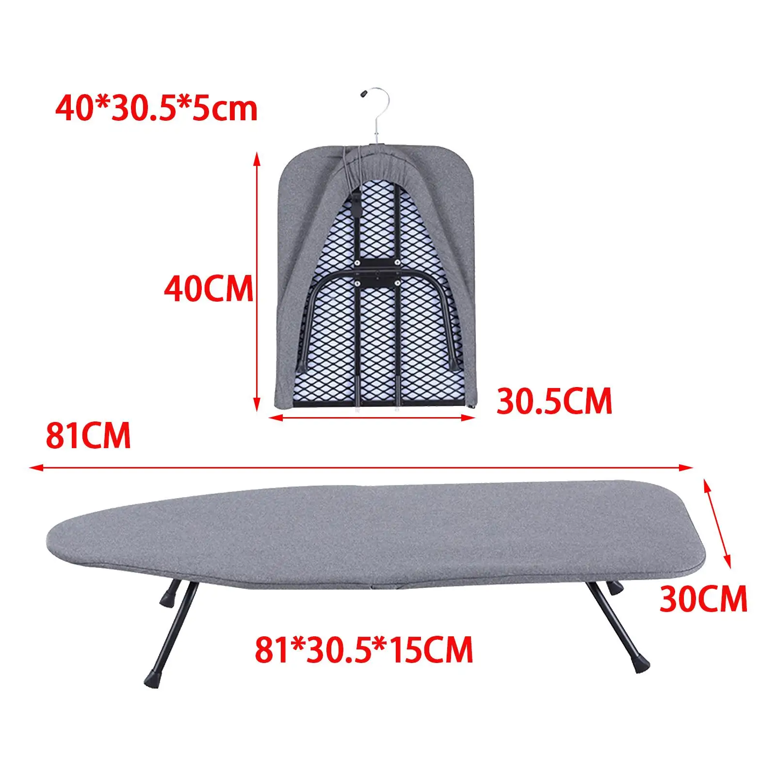 Tabletop Ironing Board Heavy Duty Portable Countertop Ironing Board with Folding Legs Small Iron Board for Travel Craft Room