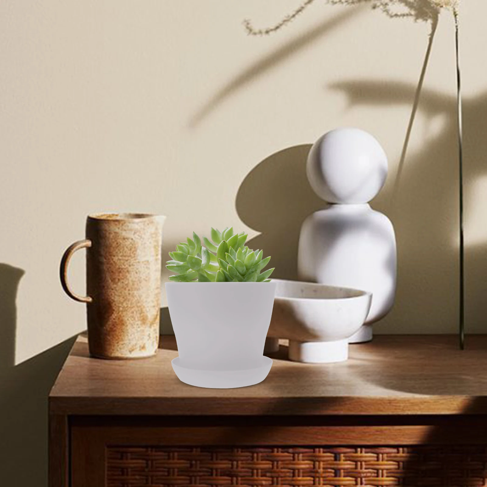 

10Pcs Plastic Flower Pot Exquisite Craftsmanship Portable Design Perfect for Home Garden Balcony Planting Container Succulent