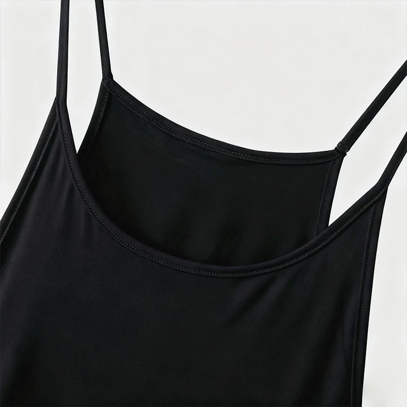 Herren-Tanktop mit tiefem U-Ausschnitt, dünnen Spaghettiträgern, einfarbig, für Fitness, Bodybuilding, Muskeltraining, ärmellos – Detail 14