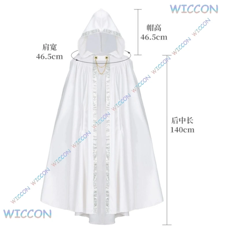 

MAG@Halloween Retro Century European Royal Cloak Princess Knight Cloak Robe Hooded Cape Performance Costume Cosplay Roleplay Dec