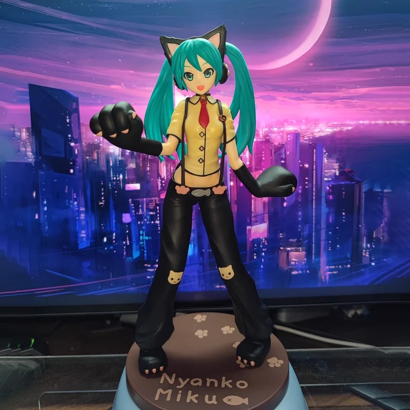 

Origina Hatsune Miku Аниме Фигурка DIVA Arcade Future Tone SPM Фигурка Kitty Cat ПВХ Модель Настольные украшения Игрушки