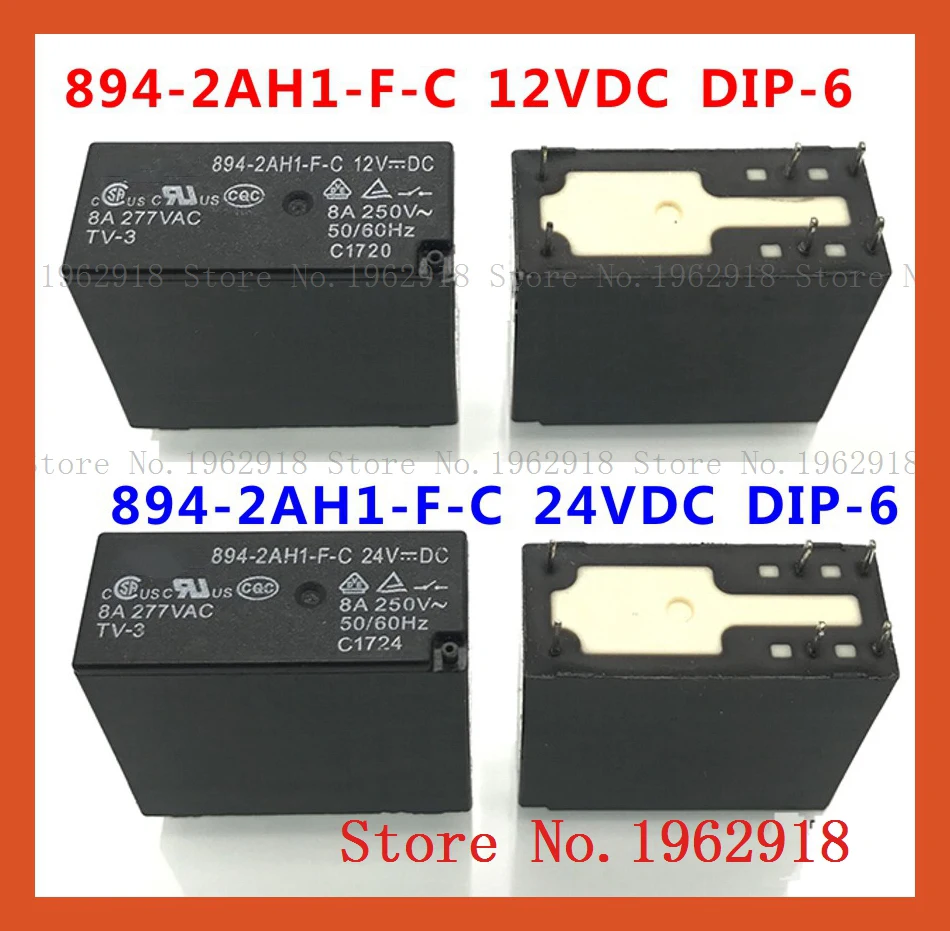 

894-2AH1-F-C 12VDC 24vDC relay dip-6