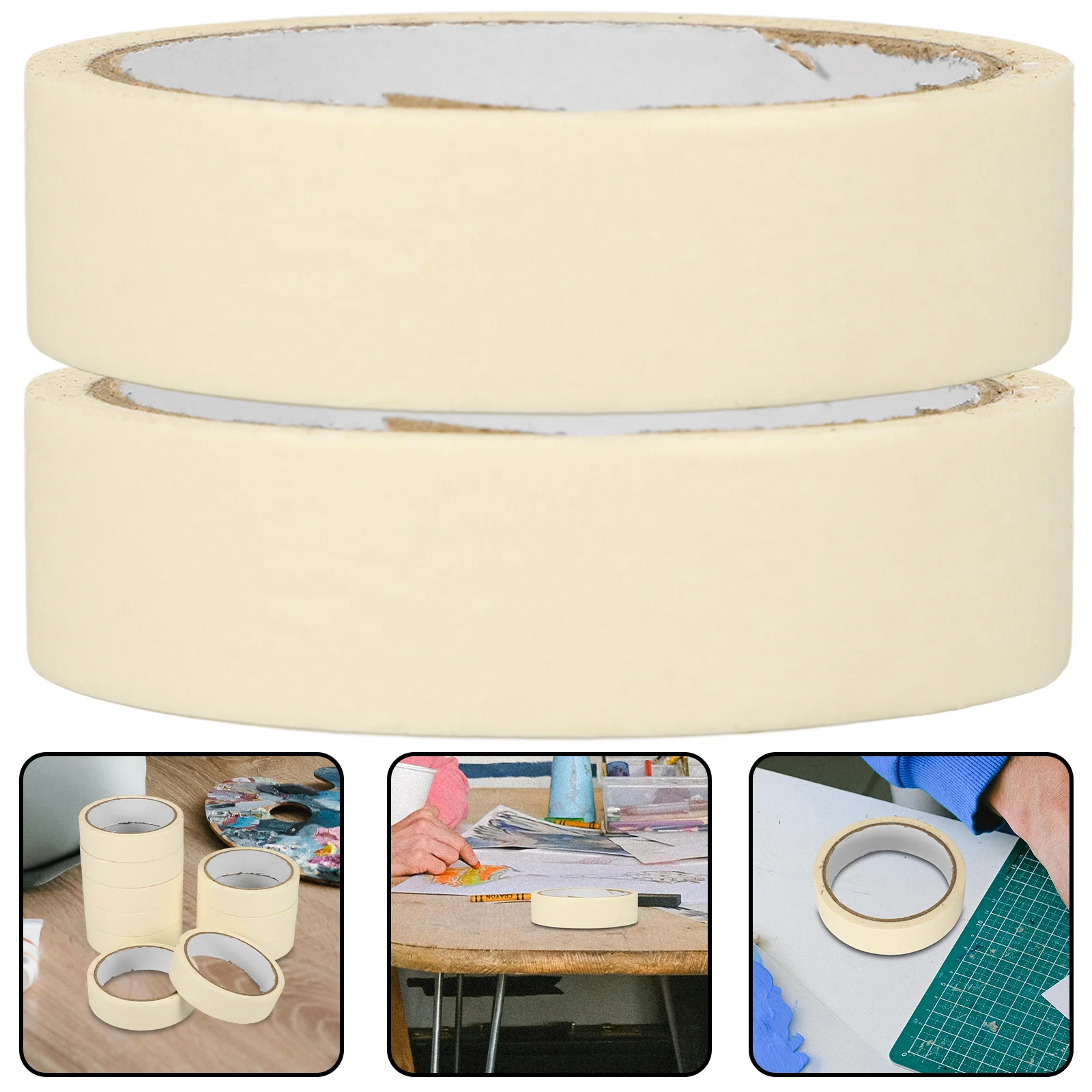 

10 Rolls White Masking Tape Paper for Painting Walls Home Automotive DIY Art Projects 20 Meter Roll Painter Tape