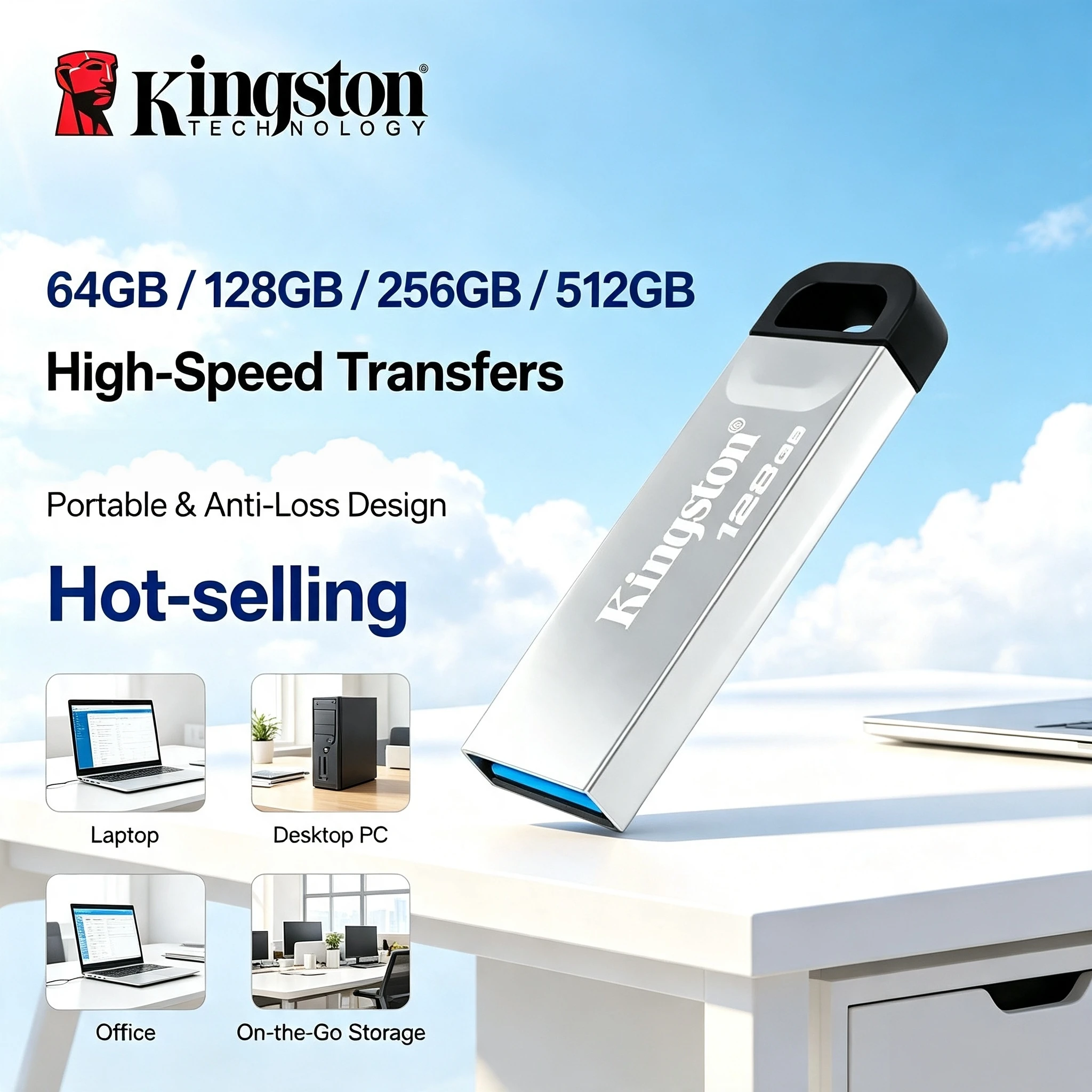Kingston Kyson DataTraveler NEW USB 32 Gen1 200MBs Flash Drive 64GB 128GB 256GB 512GB for Computer PC Laptop Pro Transfer
