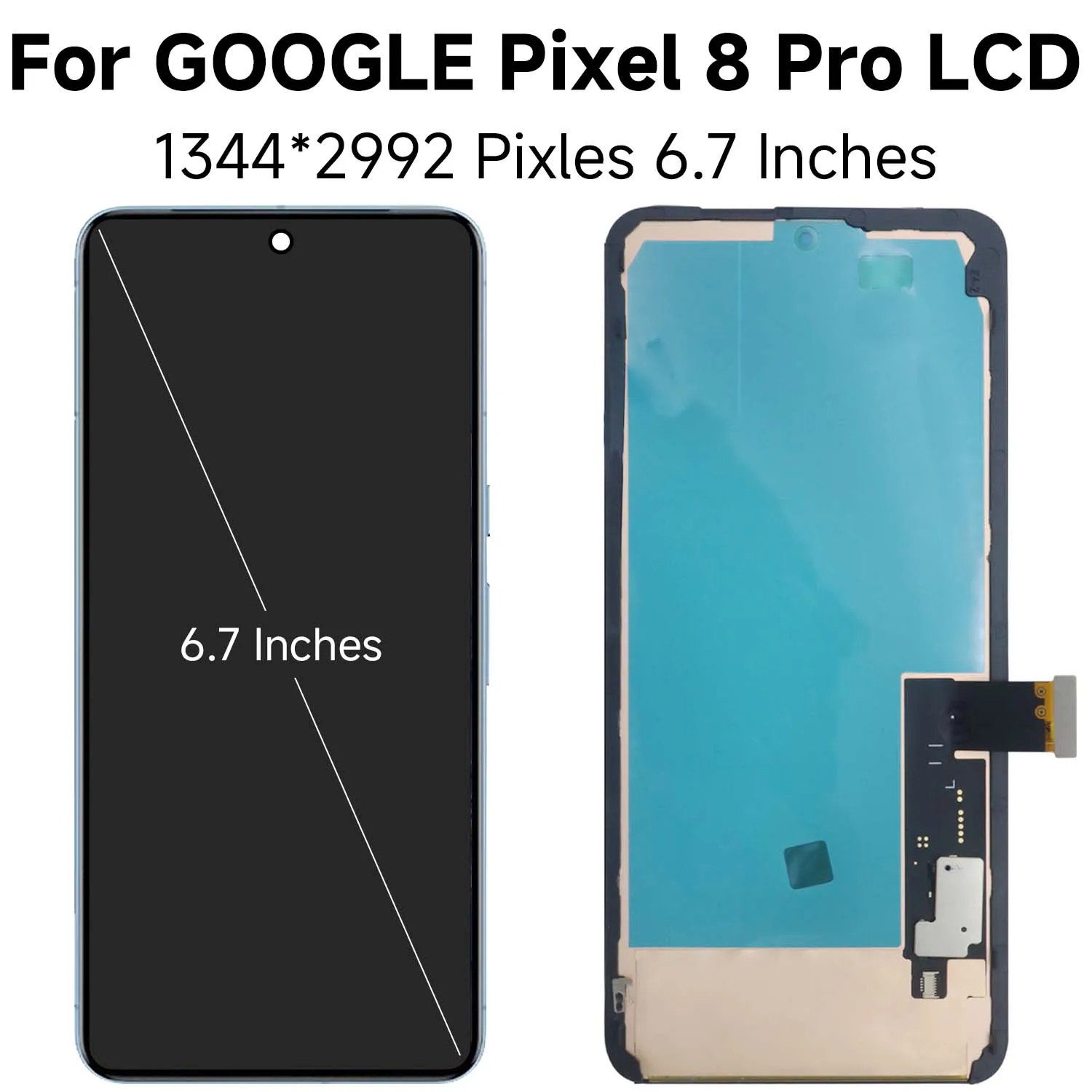 Super AMOLED for Google Pixel 8 Pro 8Pro lcd display with touch screen digitizer Assembly For Pixel8 Pro GC3VE, G1MNW Display