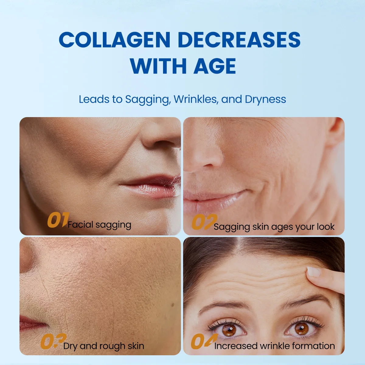 Blue Copper Peptide Anti-Wrinkle Freezing Age Cream Natural Hydrating Makeup Base Cosmetics for Daily Women Pore Base Face Cream
