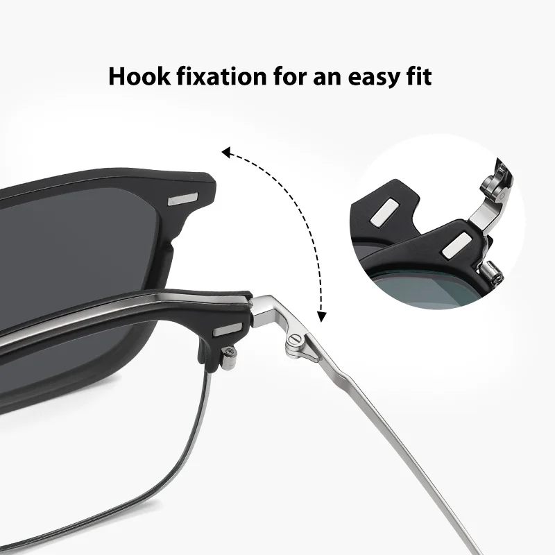 Clips On Polarized Sun Glasses Man Fashion Sunglasses Women Luxury Brand Vintage Driver's Shade Myopia Optical Eyelasses Frame