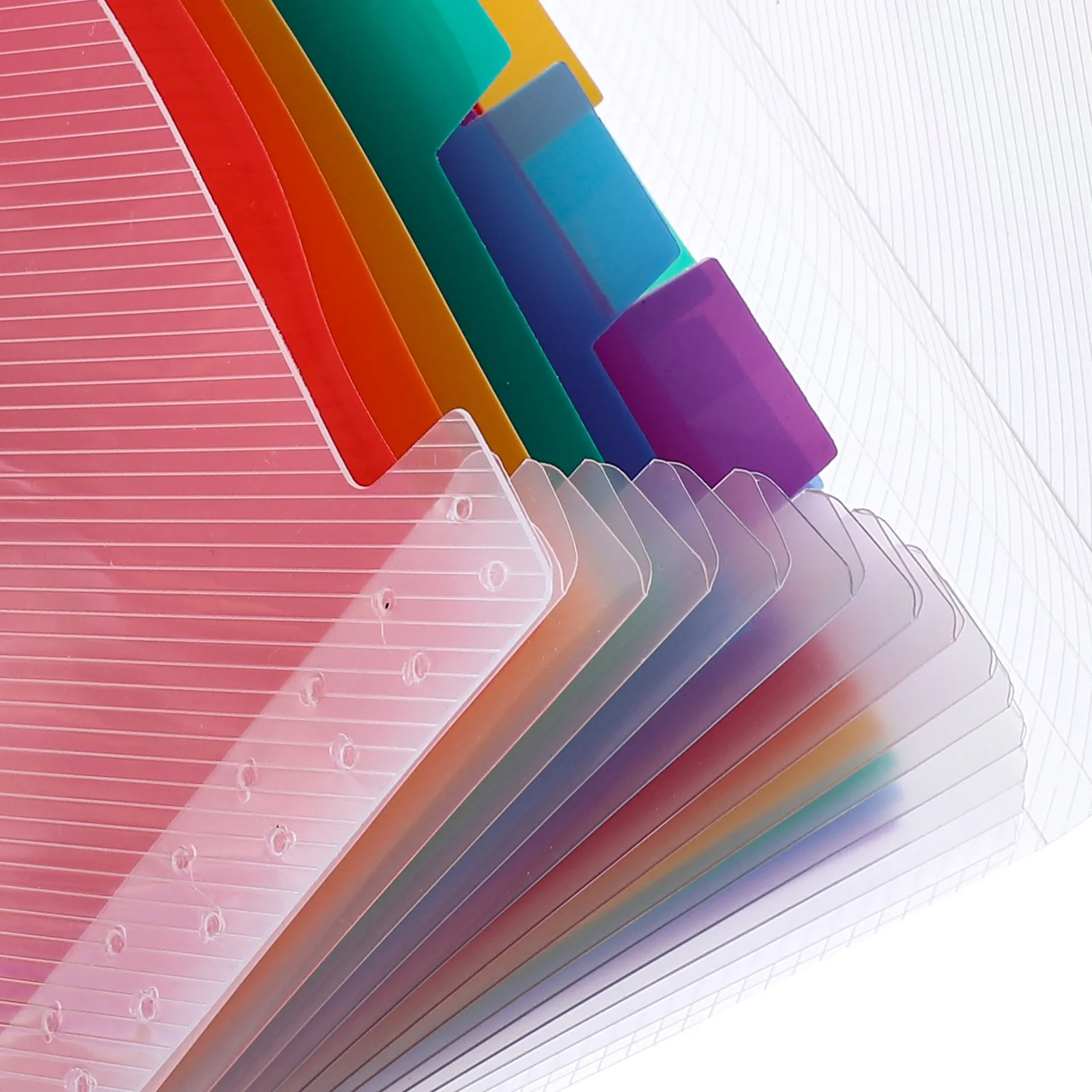 Rainbow Accordion Folder Plastic File Organizer For Documents Receipts Business Cards Tickets Multi Pocket Expanding File