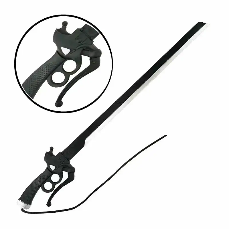 Levi Eren Mikasa Double Blades Anime Cosplay Props 100cm PU Rubber Replica Sword Halloween Party Stage Performance Accessories