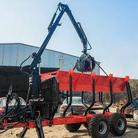 Best Sale Forest Log Trailer With Crane For Tractor With Grapple Atv Log Trailer Forest Atv Log Trailer With Crane