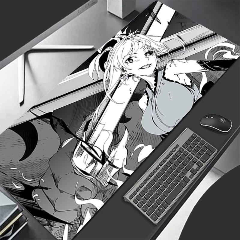 Alas Mouse Pola Alas Permainan Alas Mouse Karet Aksesori PC Alas Meja Anti Selip Alas Meja Kantor Alas Keyboard Gamer Komik Monokrom