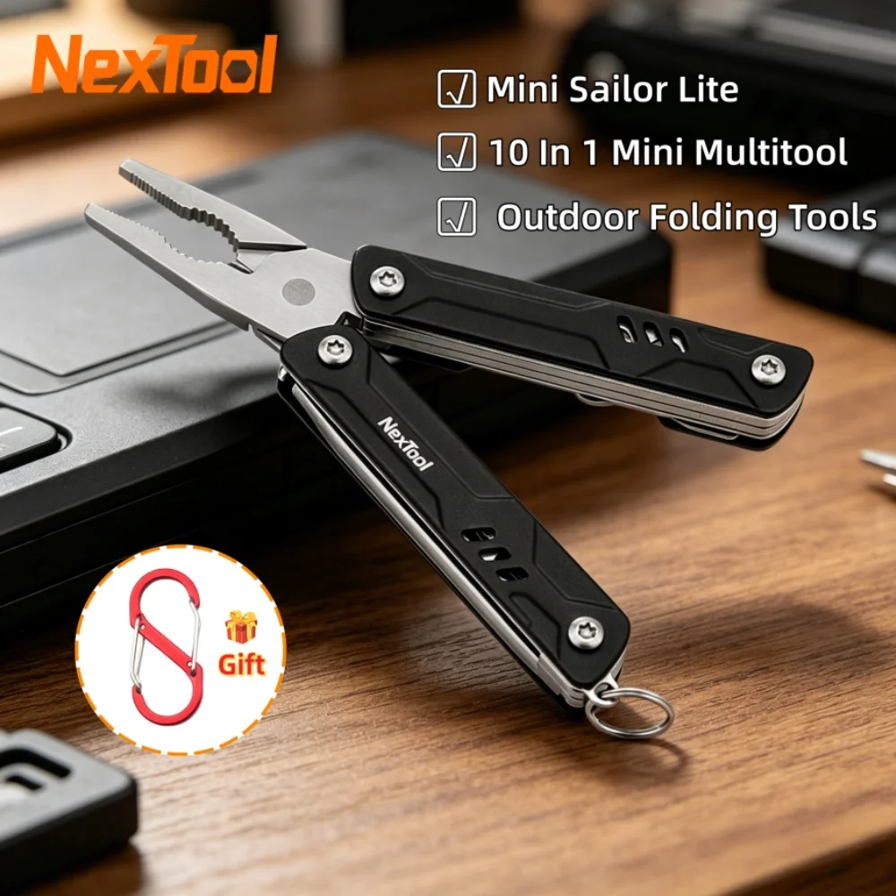 NexTool Mini Sailor Pliers Lite EDC Multi Tool 10 In 1 Folding Scissors Outdoor Portable Bottle Opener Equipment Hand Tools
