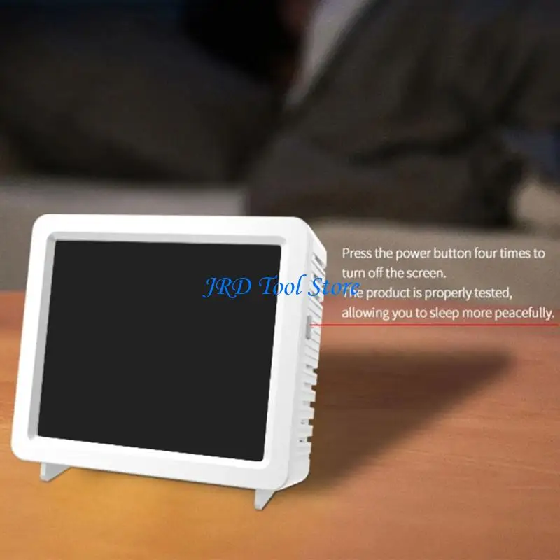 A2UD Air Quality Monitor Featuring 4Inch Large Screen for Temperature, Humidity, CO CO2 TVOC Desktop or Wall Mountable