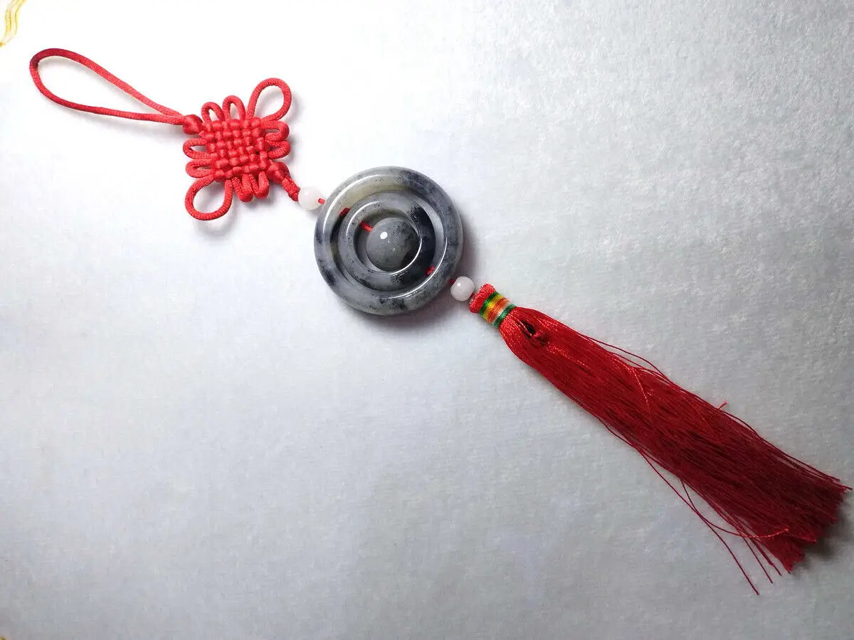 Chinese Natural Safe Car Rearview Mirror Pendant Lucky Hanging Ornament Decor view 3
