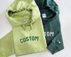 Custom Embroidered Hoodies - Personalised Names & Text Team Logo Customisable Logo Printing Winter/Spring 2025 New Arrival