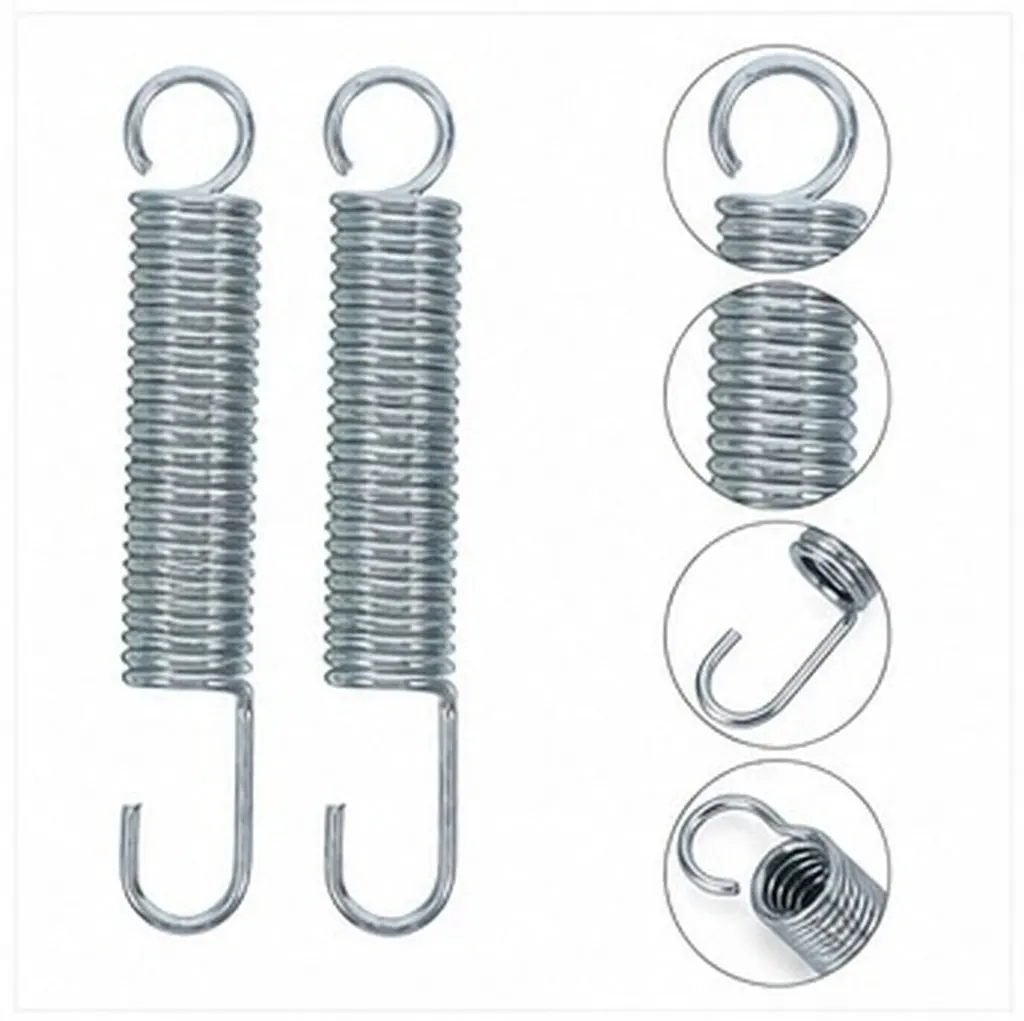 2Pcs Recliner Footrest Springs Steel Long Neck Style 35 8 Inch Furniture Coil Spring Replacement Part Furniture Repair Chair